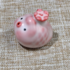 Ceramic ornaments bubble fish tea pet pink + plum blossom tea cup