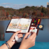 Mini Watercolor Paint Box Walnut Case