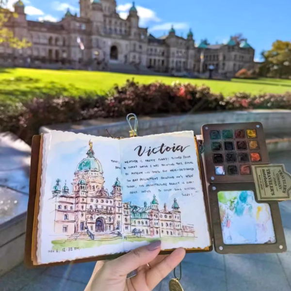 Mini Watercolor Paint Box Walnut Case